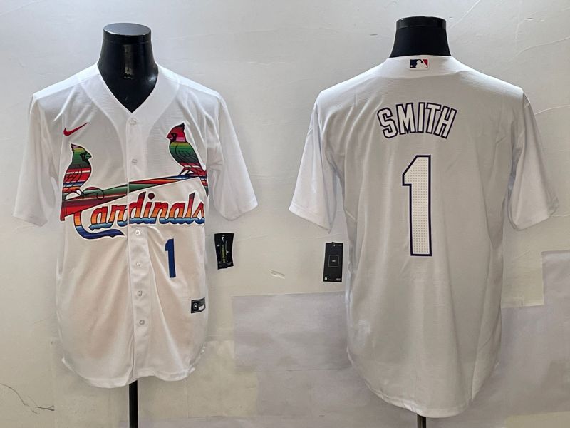 Men St.Louis Cardinals #1 Smith White Game Mexico 2025 Nike MLB Jersey style 3->st.louis cardinals->MLB Jersey